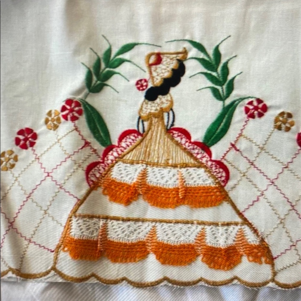 Embroidered Lady Design Cloth